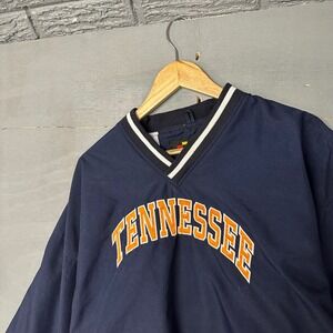 Team Apparel Tennessee Volunteers V-Neck Windshirt Navy Blue 2XL NCAA Pullover